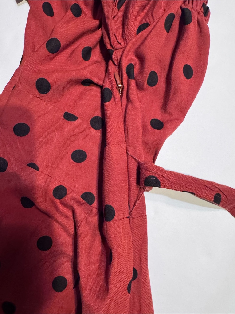 Anthropologie Maeve Maxi Dress Womens Sz 0 Lucienne Off-the-Shoulder Polka Dot - Picture 10 of 11